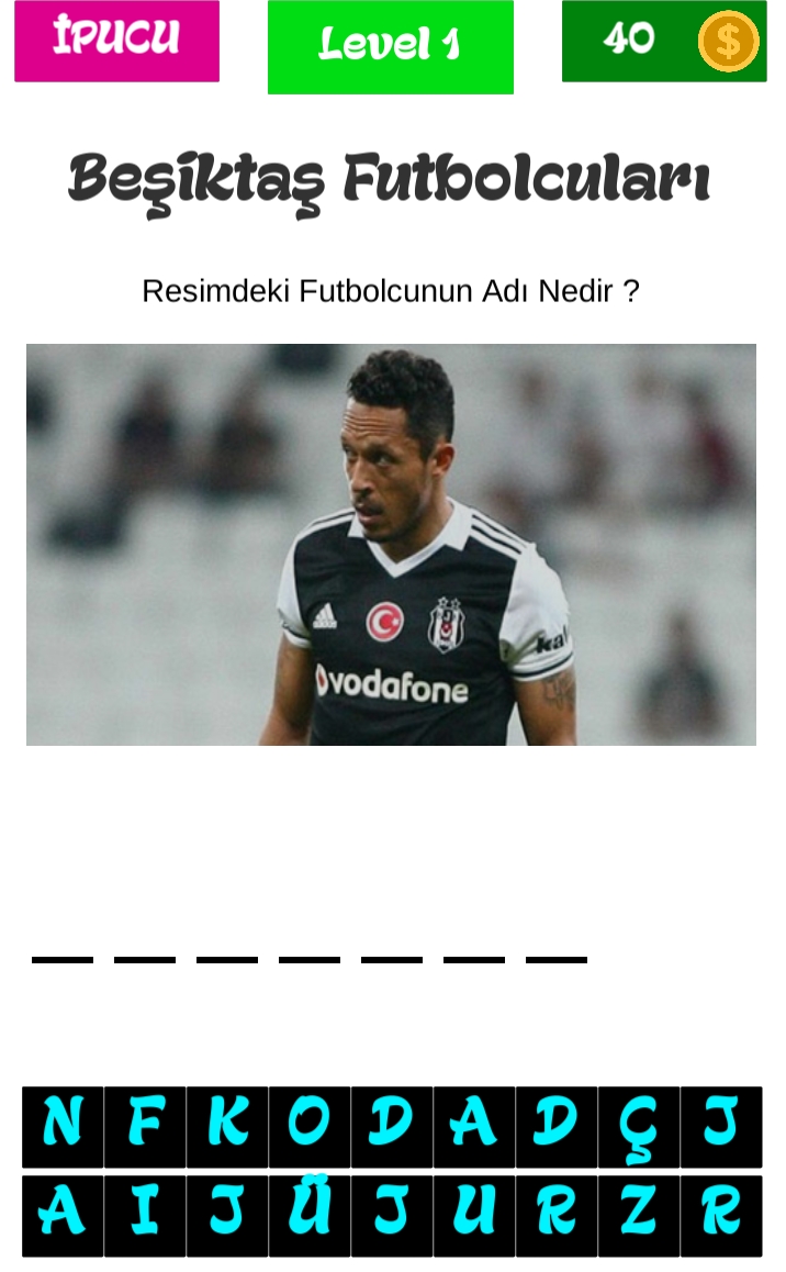 Beşiktaş Futbolcu Tahmin et Cevapları
